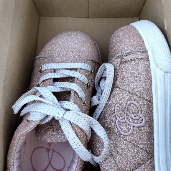 Jessica Simpson, toddler 7c girl shoes, light pink glitter - Picture 1 of 2
